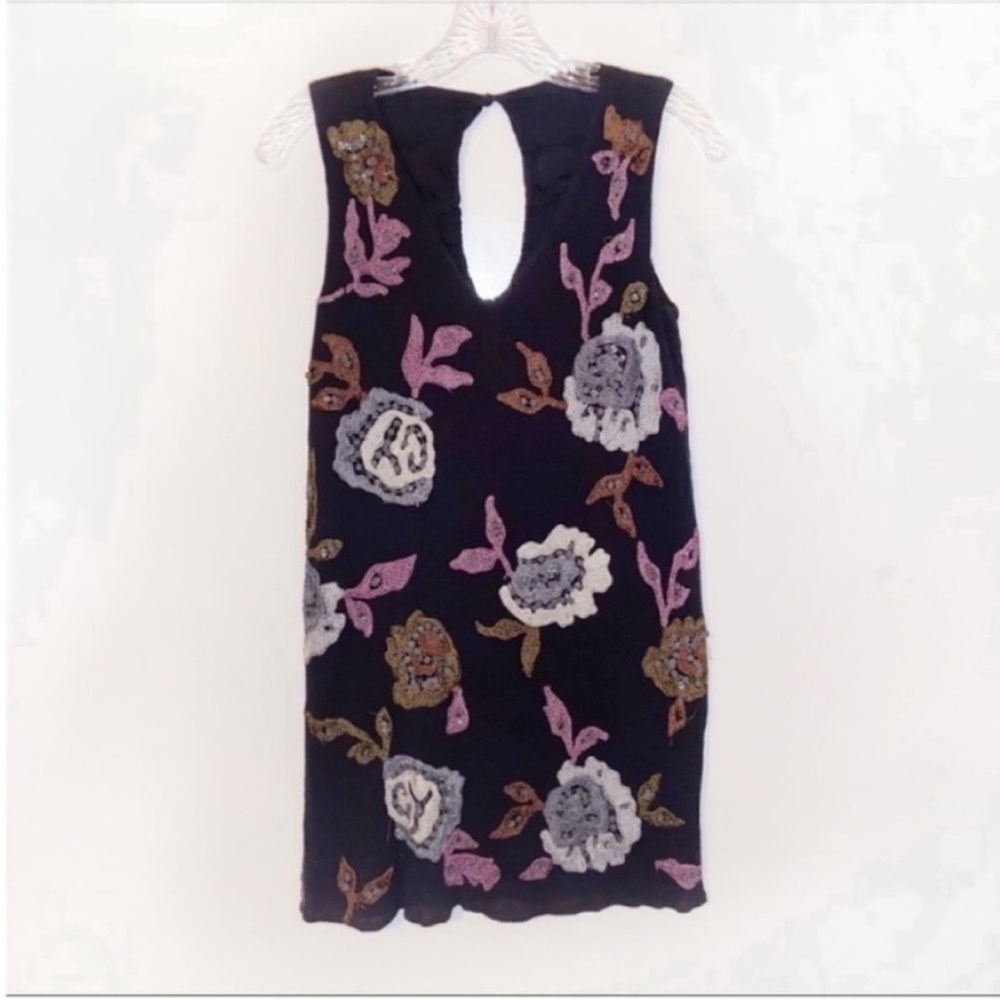 Free People dress navy blue sequin embellished mini - Picture 2 of 9